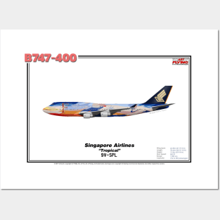 Boeing B747-400 - Singapore Airlines "Tropical" (Art Print) Posters and Art